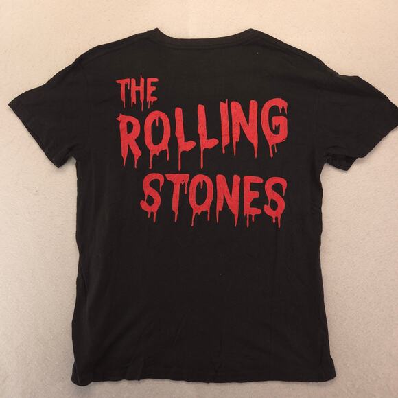 The Rolling Stones Band Crew Neck Short Sleeve T Shirt Mens Size Medium M Black - Picture 9 of 9